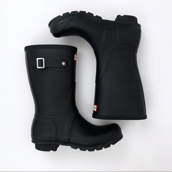 Hunter Shoes - Hunter Matte Black Short Rain Boots